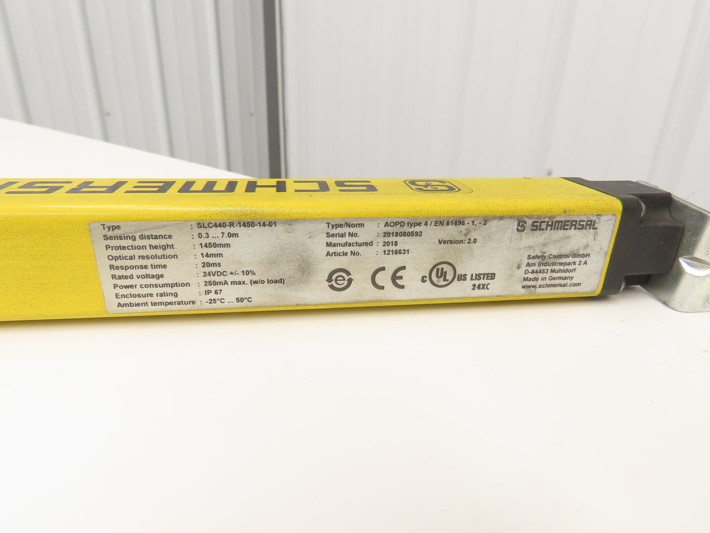 Schmersal SLC440-ER-1450-14-01 Safety Light Curtain Transmitter & Receiver Set