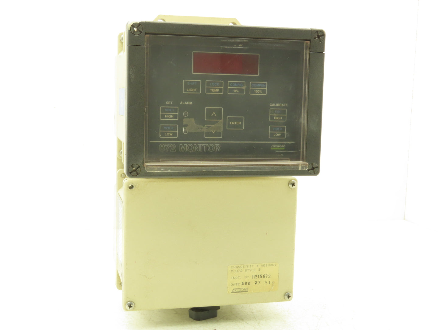 Foxboro 872-20AMS-78 Monitor 872 Series Alarm 0-20 MS/CM 4-20MA 120VAC