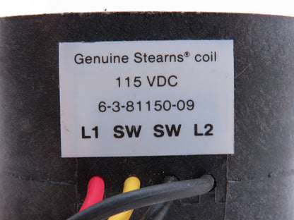 Stearns 6-3-81150-09 Motor Brake Coil 115V 1-1/8" x 1-3/8" ID 4 Wire