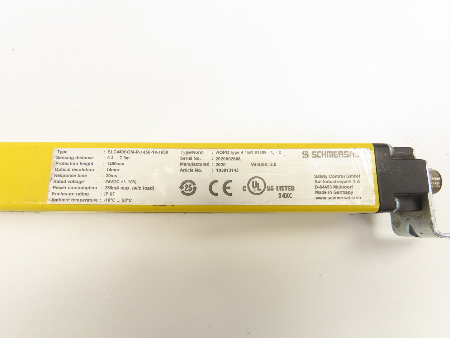 Schmersal SLC440COM-R-1450-14-1050 Safety Light Curtain Receiver Only