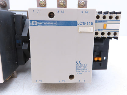 Telemecanique LC2F115 Motor Starter Reversing Contactor 80kW 1000V 110V Coil