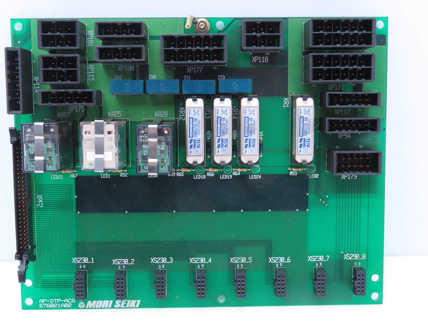 Mori Seiki E76021A02 Printed Circuit Board PCB Backplane Module AP-DTP-ACS
