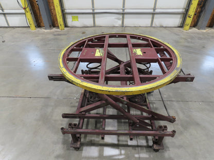 Southworth Pallet Positioner Rotary Spring Level Loader Turntable 38"H Casters-