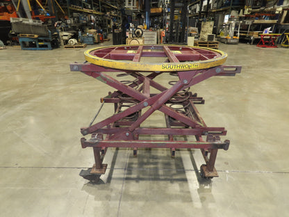 Southworth Pallet Positioner Rotary Spring Level Loader Turntable 38"H Casters-