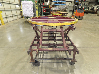 Southworth Pallet Positioner Rotary Spring Level Loader Turntable 38"H Casters-