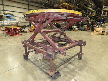 Southworth Pallet Positioner Rotary Spring Level Loader Turntable 38"H Casters-