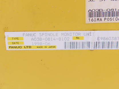 Fanuc A03B-0814-B102 Spindle Motor Monitor Unit Control Module