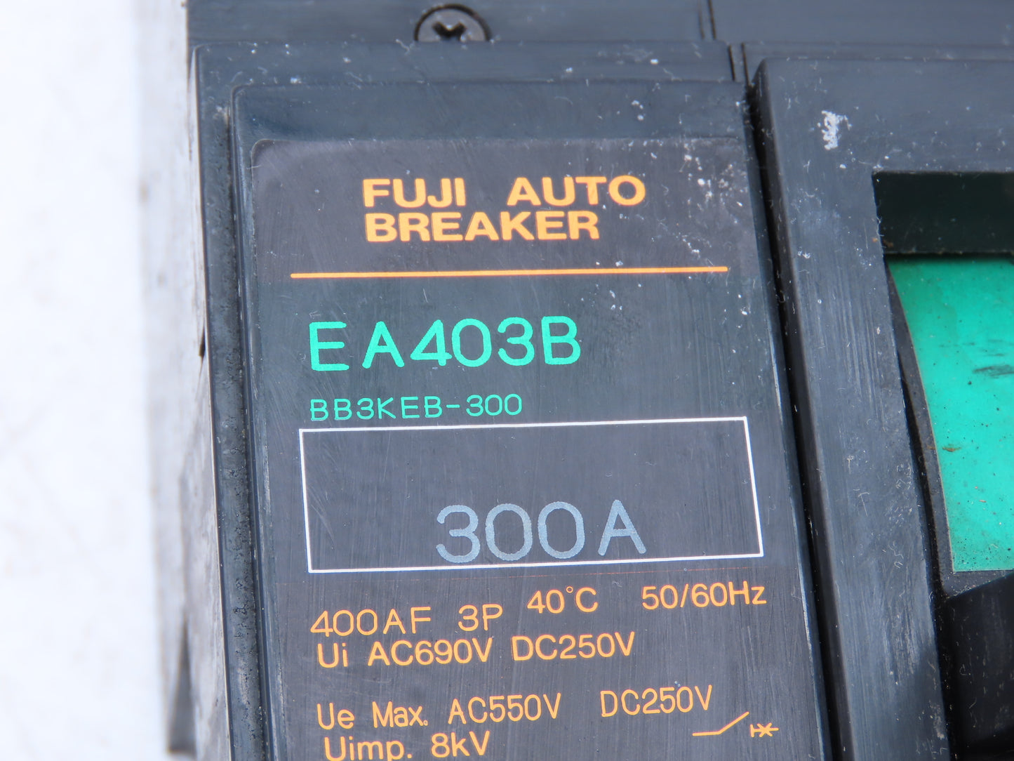 Fuji Electric EA403B Auto Circuit Breaker 300A 3P 690V BB3KEB-300