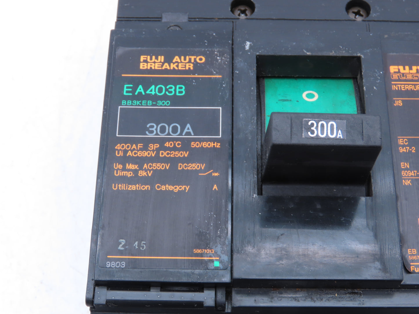 Fuji Electric EA403B Auto Circuit Breaker 300A 3P 690V BB3KEB-300