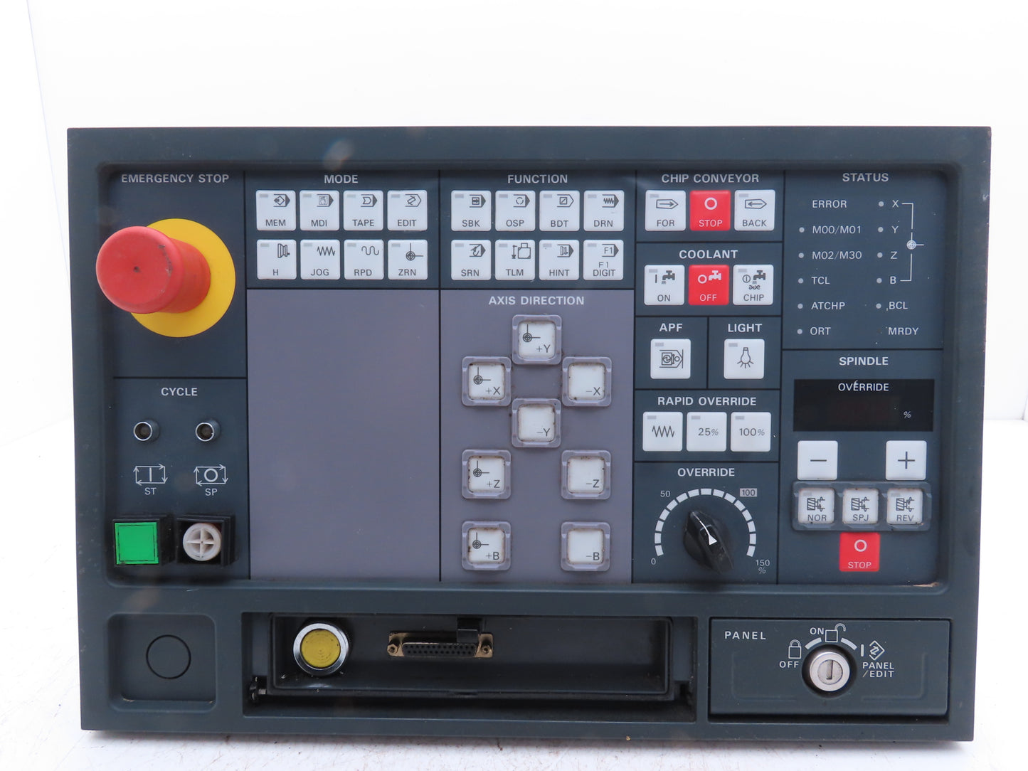 Mori Seiki SH-630 HMI Operator Push Button Control Panel Unit E54017B01 READ