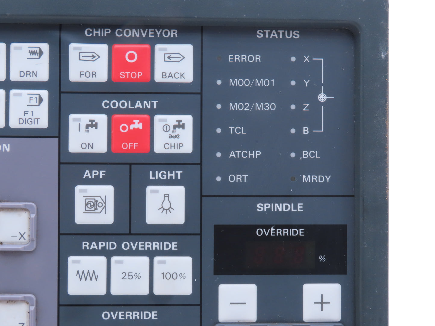 Mori Seiki SH-630 HMI Operator Push Button Control Panel Unit E54017B01 READ