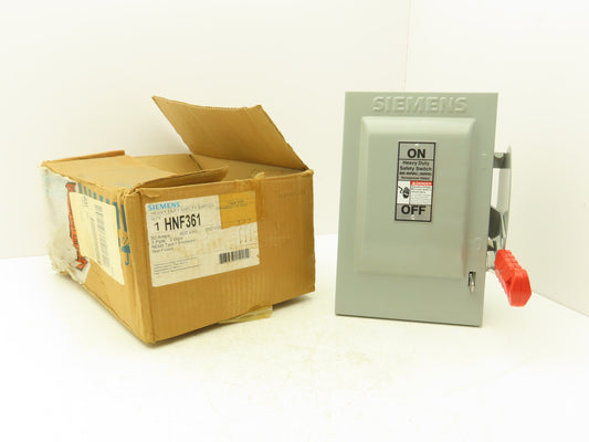 Siemens HNF361 Heavy Duty Safety Disconnect Switch 3P 30A 600VAC 250VDC