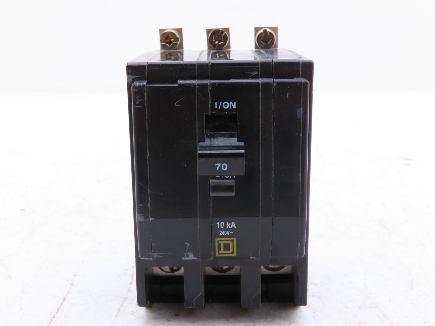 Square D QOB370 Bolt On Circuit Breaker 3 Pole 70A 240V Square Screws