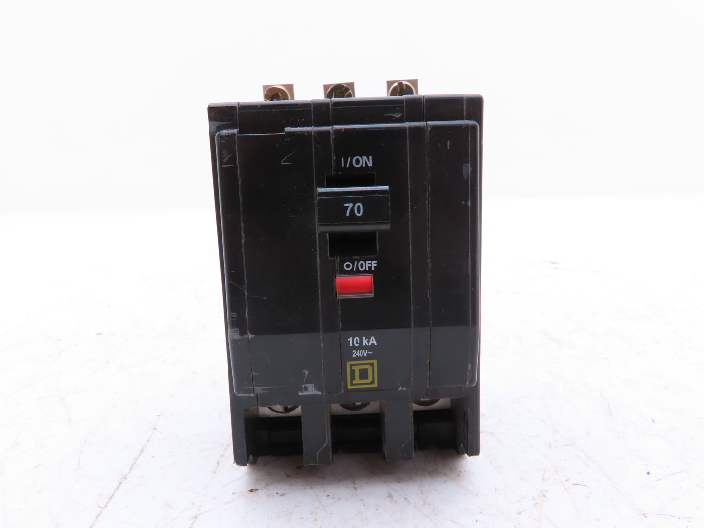 Square D QOB370 Bolt On Circuit Breaker 3 Pole 70A 240V Square Screws