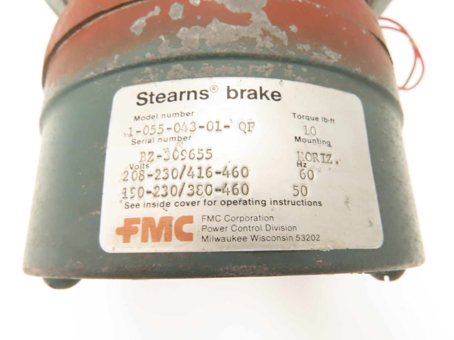 Reliance 1YAB12100A1 Duty Master AC Brake Motor 3Hp 1730 RPM 460V 3PH 182TC