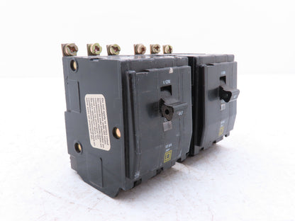 Square D QOB340 Bolt On Circuit Breaker 3 Pole 40A 240V Square Screws Lot of 2