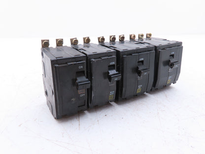 Square D QOB340 Bolt On Circuit Breaker 2 & 3 Pole 20A 240V Mixed Lot of 4