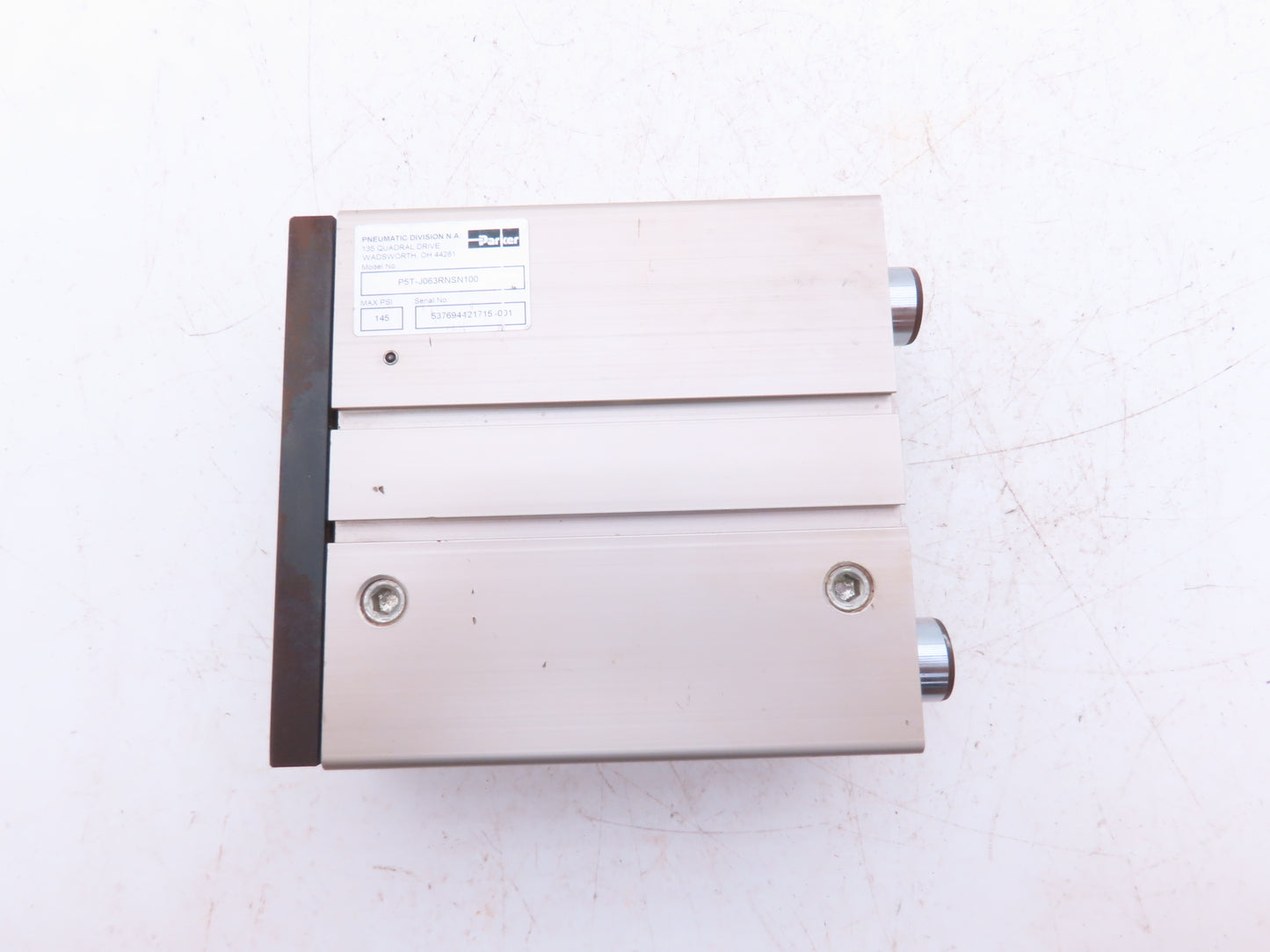 Parker P5T-J063RNSN100 Pneumatic Guided Cylinder 63mm Bore x 100mm Stroke