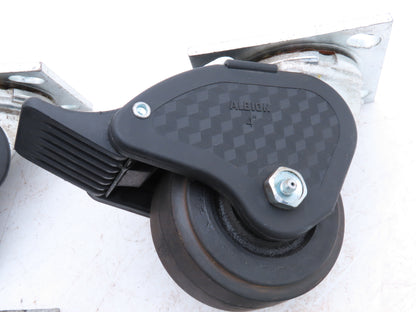 Albion N/A Locking Swivel Caster 4" Wheel 2"Wide Polyurethane Set of 4