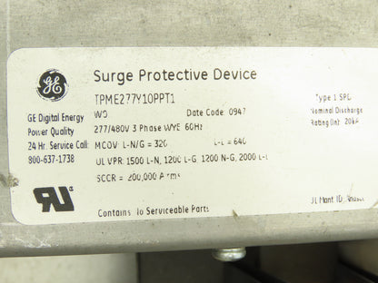 General Electric TPME277Y10PPT1 Surge Protective Device 277/480VAC 200,000kA rms