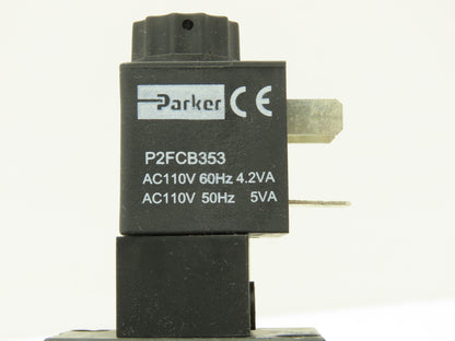 Parker P2LCZ693EENDBB53 Pneumatic Double Solenoid Valve 4 Way 3 Position 3/8"NPT