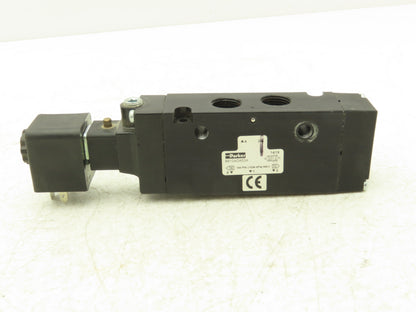 Parker B612ADA53A Pneumatic Solenoid Inline Valve 4 Way 2 Position 3/8" NPT