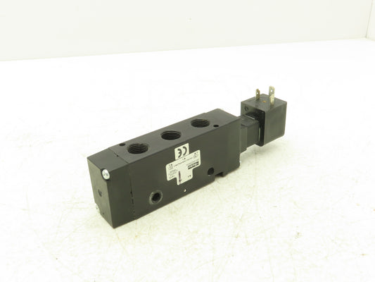 Parker B612ADA53A Pneumatic Solenoid Inline Valve 4 Way 2 Position 3/8" NPT