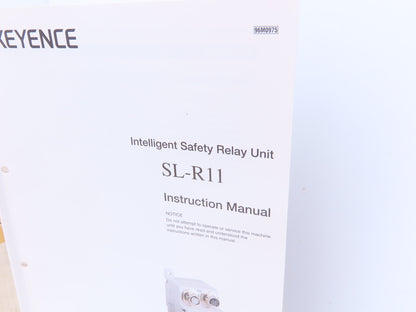 Keyence SL-R11 Safety Relay Control Unit 24VDC Din Rail Mount