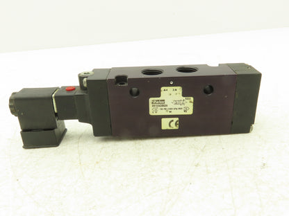 Parker B612ACB53A Pneumatic Solenoid Inline Valve 4 Way 2 Position 3/8" NPT