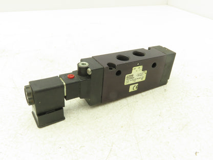 Parker B612ACB53A Pneumatic Solenoid Inline Valve 4 Way 2 Position 3/8" NPT