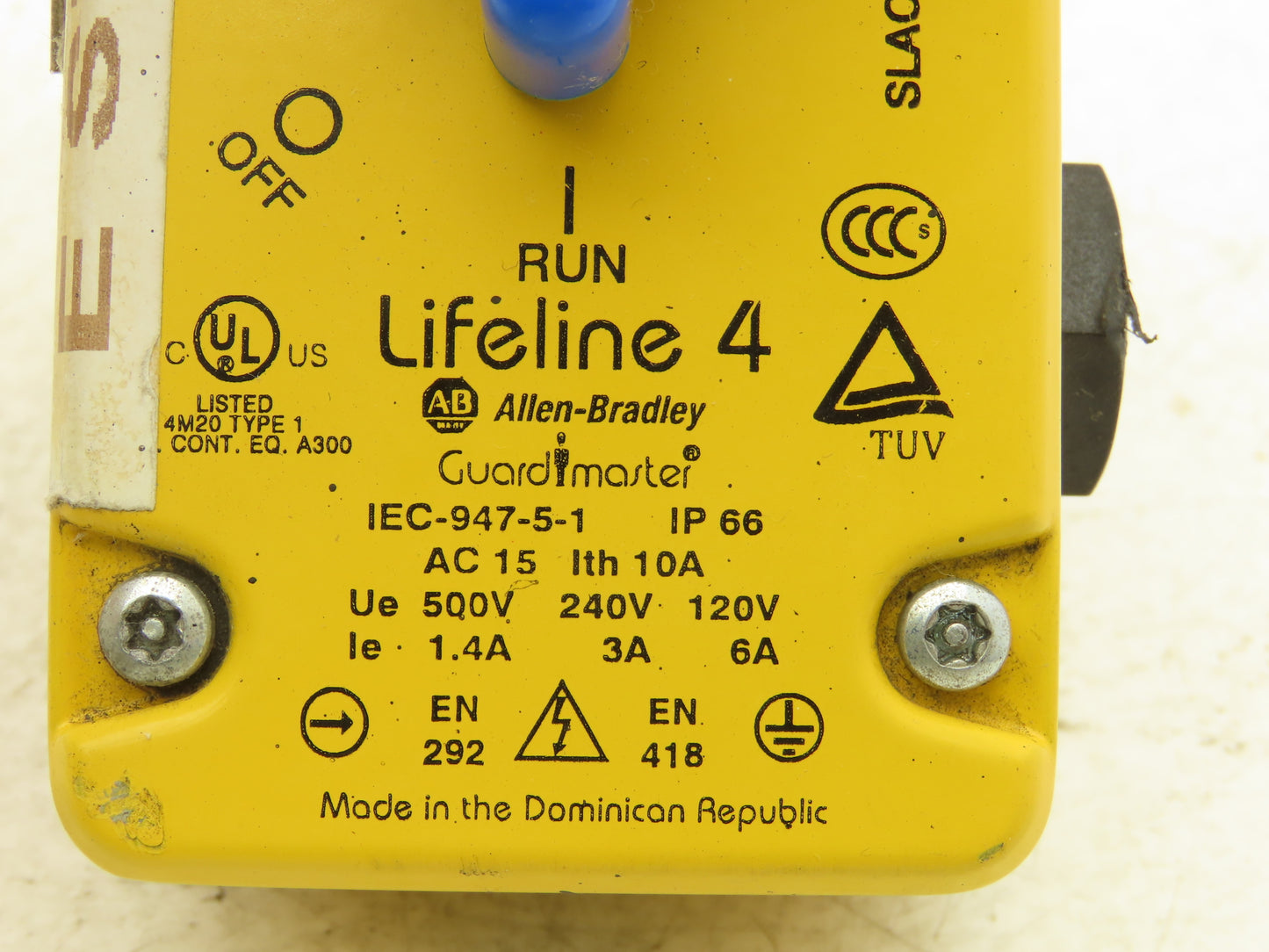 Allen Bradley 440E-L13042E Guardmaster Lifeline 4 Cable Pull Safety Stop Switch