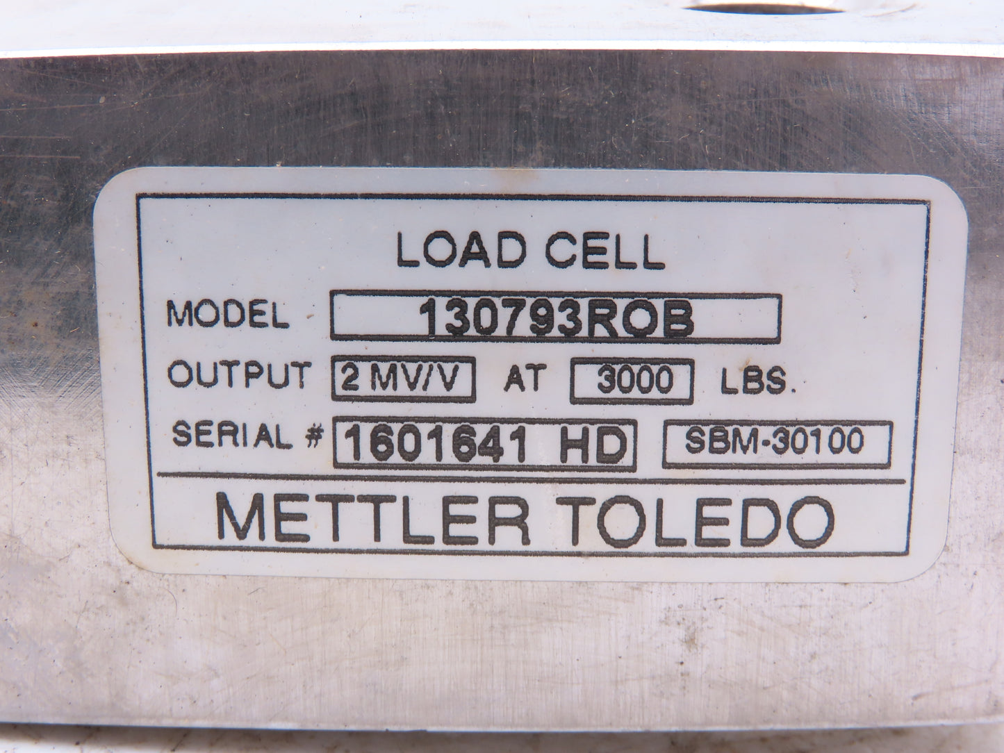 Mettler Toledo 130793R0B Weigh Scale Load Cell 3000 Lb SBM-30100