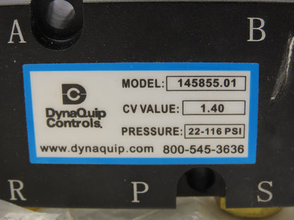 DynaQuip 145855.01 Pneumatic Solenoid Valve 110 VAC 116 PSI 1/4" NPT