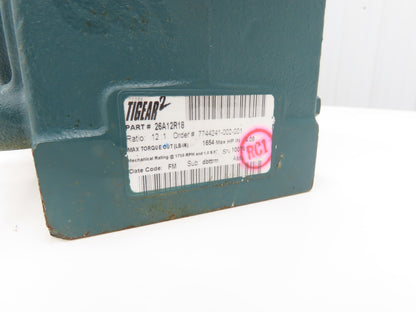 Dodge Tigear 26A12R18 Worm Gearbox 12:1 Reducer 4Hp 145rpm 180TC RH Output