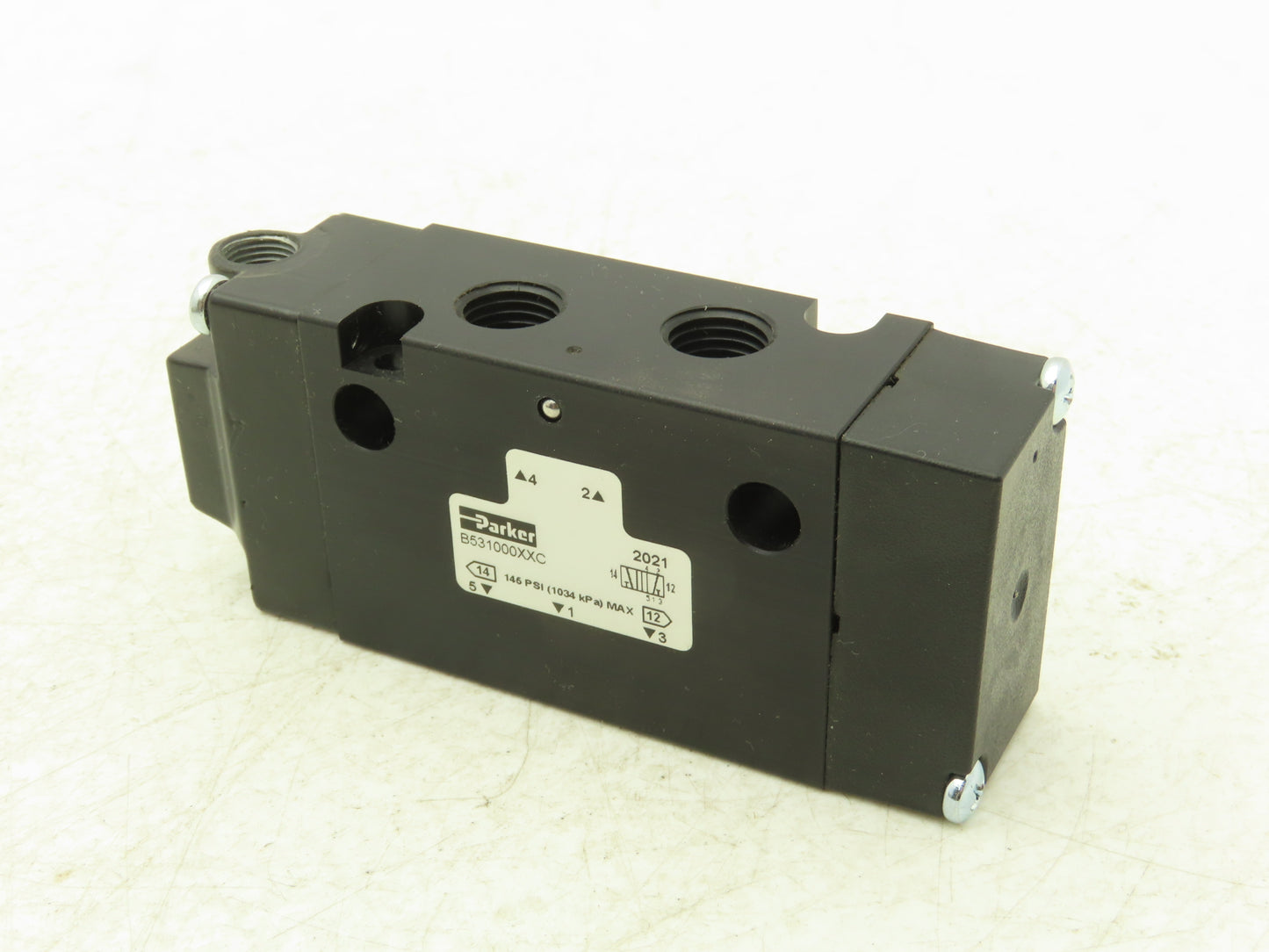 Parker B531000XXC Pneumatic Air Solenoid Valve 145 PSI 1/4" NPT 5 Way 2 Position