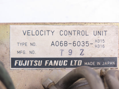 Fujitsu Fanuc A06B-6035-H315/H316 Servo Drive Module Velocity Control Unit