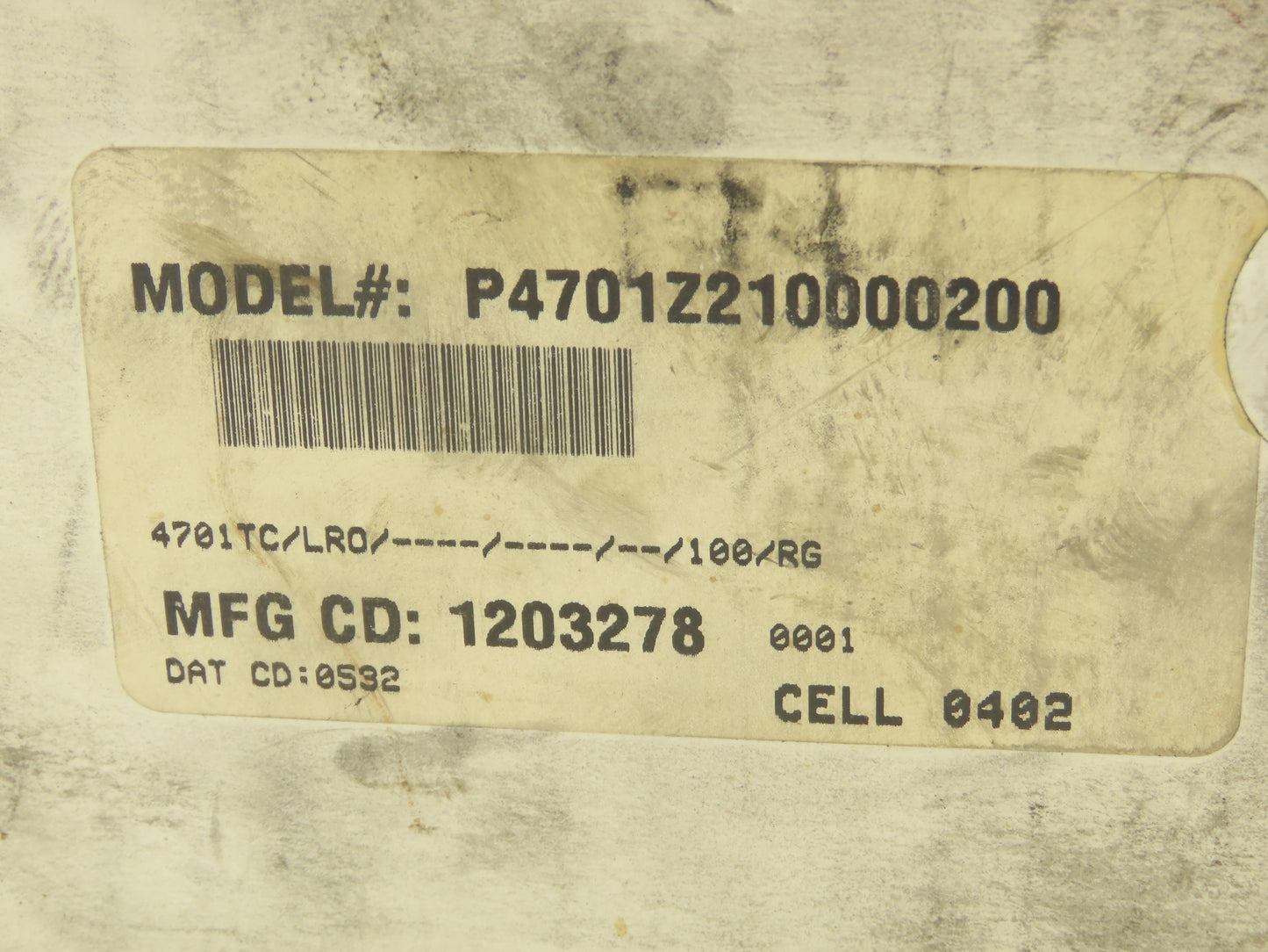 Partlow P4701Z210000200 1401+ Temp Limit Controller Z210000200