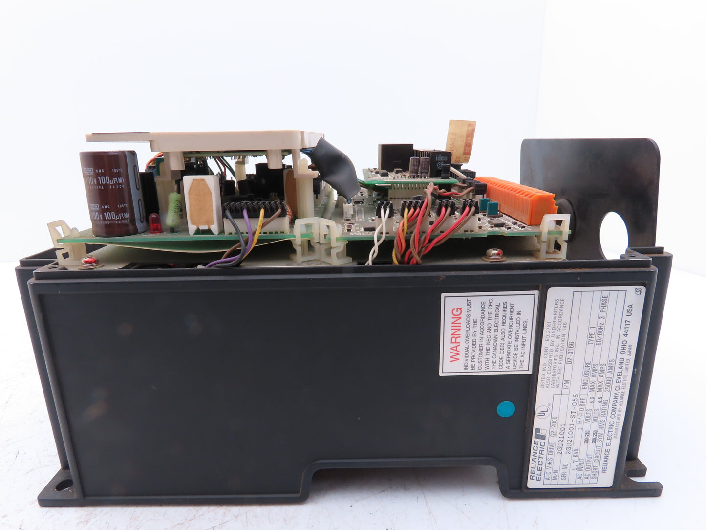 Reliance Electric 2GU21001 VFD AC VS Variable Speed Drive 1.7kVA 1Hp 230V 3PH