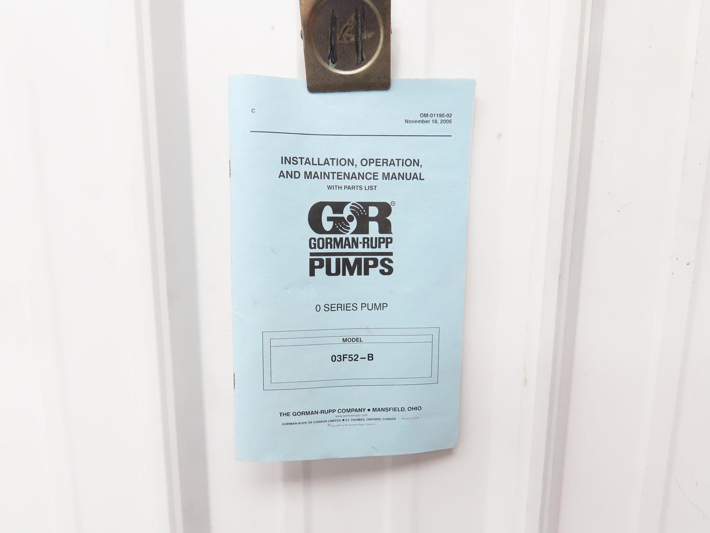 Gorman-Rupp 03F52-B Self Priming Centrifugal Pump 3x3"NPT O-Series Cast Iron