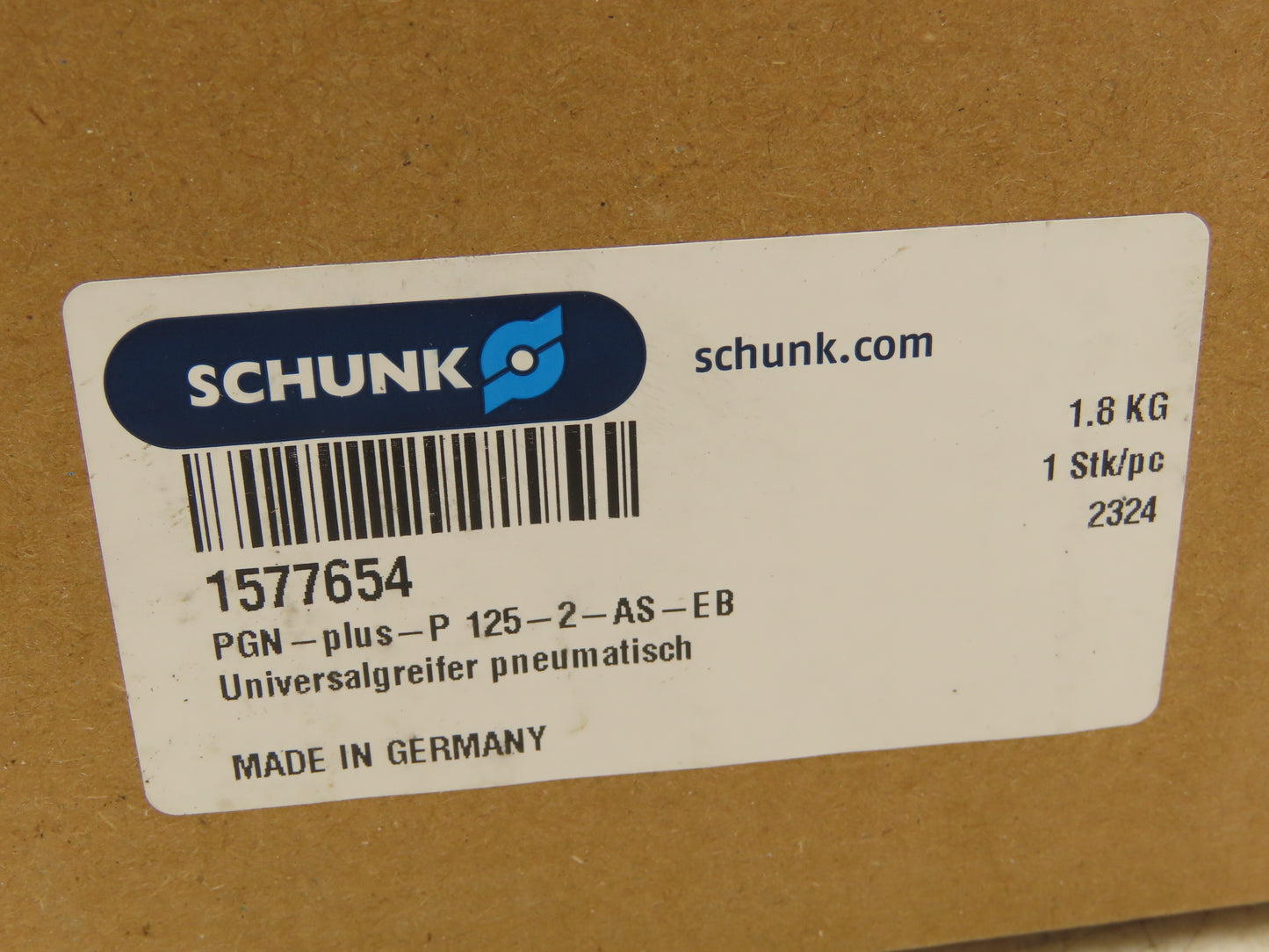 Schunk PGN+P 125-2-AS-EB Pneumatic Gripper 6mm Stroke PGN-plus-P 1577654