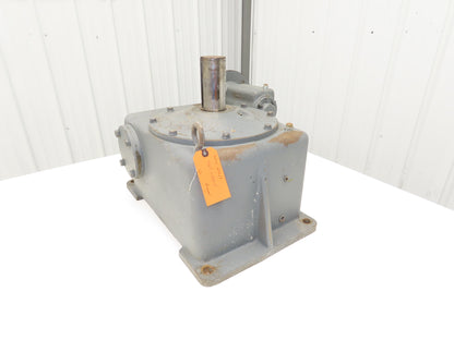 Double Reduction Gearbox 210:1 Ratio Reducer 8 RPM 182TC Vertical Output Shaft