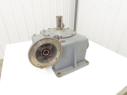 Double Reduction Gearbox 210:1 Ratio Reducer 8 RPM 182TC Vertical Output Shaft