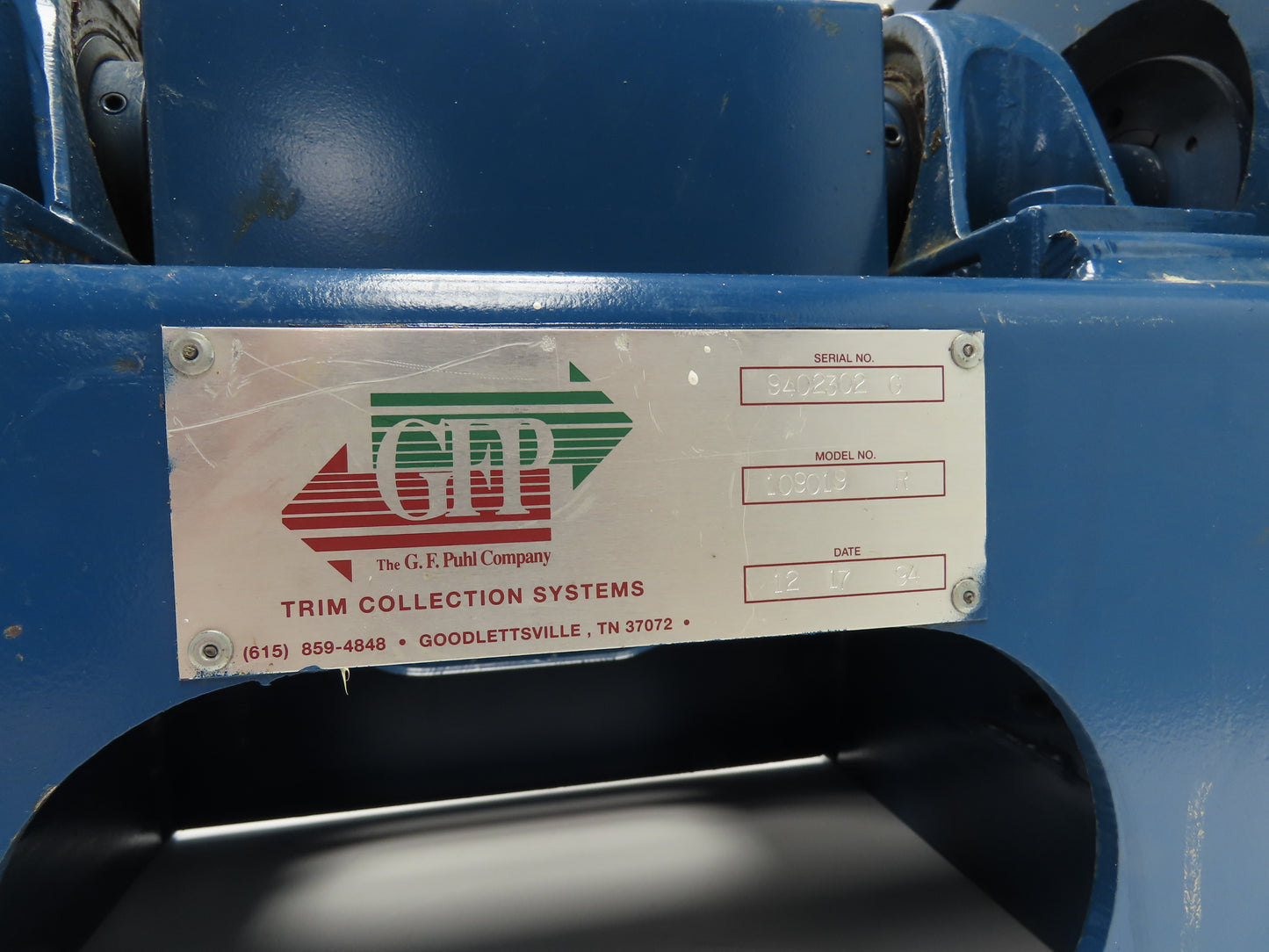 GFP 109019R Backward Incline Blower 16" Fan 9" In 8x9" Out 7.5Hp 230/460V 3Ph