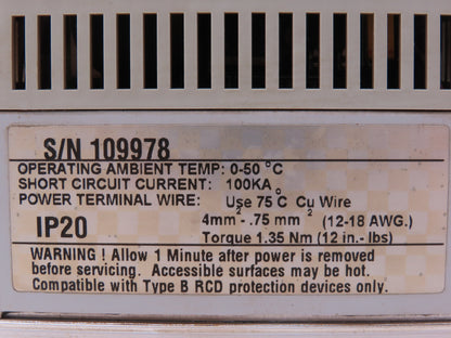 Allen Bradley 160-AA08NPS1 Variable Speed AC Drive VFD 2Hp 230V 3PH