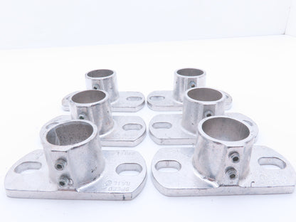 Hollaender 46-7 1-1/4 Speed-Rail Base Flange 1-1/4" Pipe Fits 1.66" OD Lot of 6