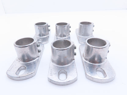 Hollaender 46-7 1-1/4 Speed-Rail Base Flange 1-1/4" Pipe Fits 1.66" OD Lot of 6