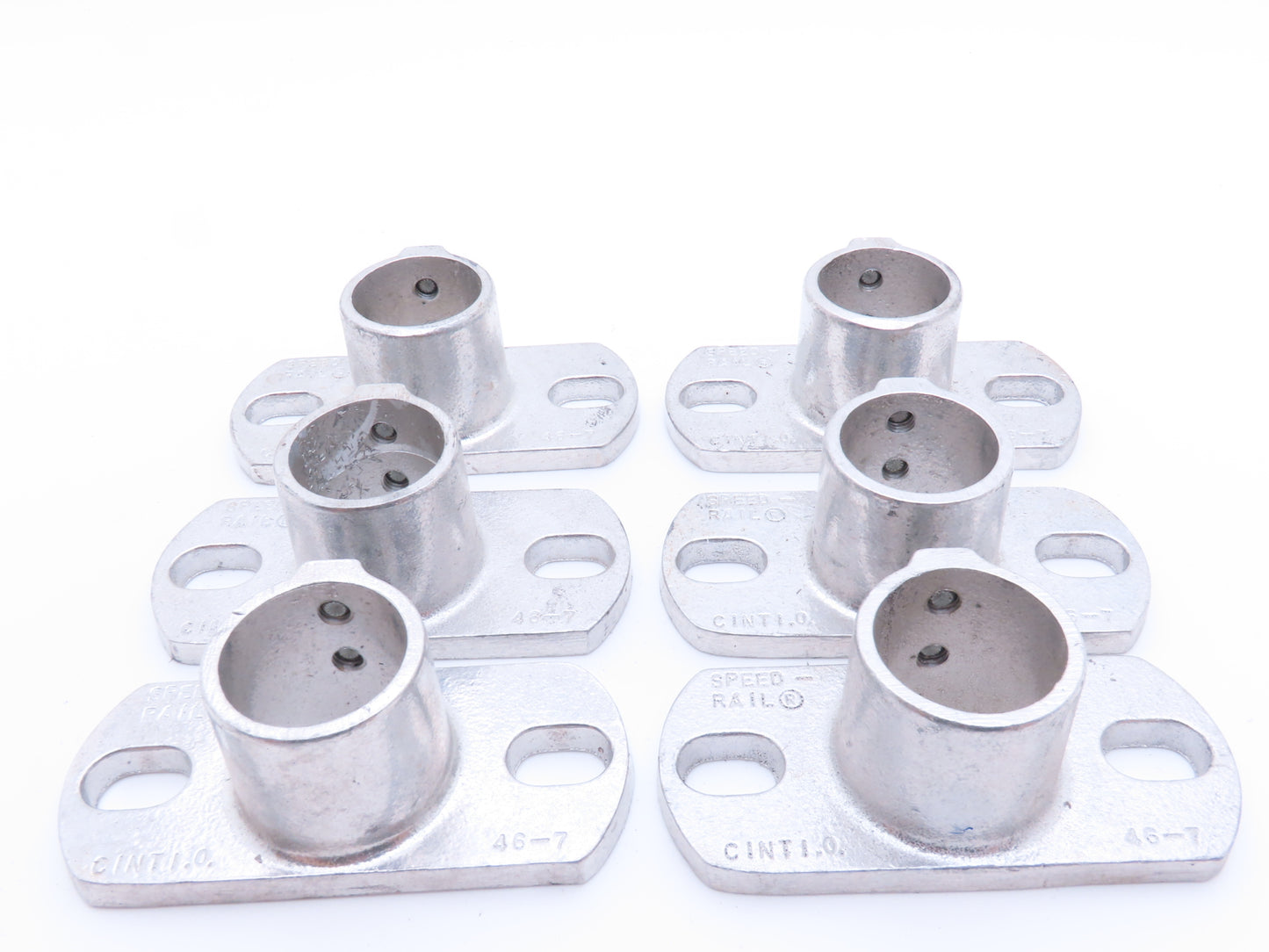 Hollaender 46-7 1-1/4 Speed-Rail Base Flange 1-1/4" Pipe Fits 1.66" OD Lot of 6