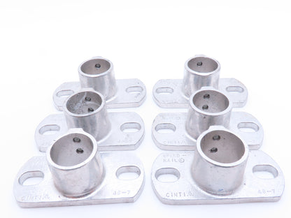 Hollaender 46-7 1-1/4 Speed-Rail Base Flange 1-1/4" Pipe Fits 1.66" OD Lot of 6