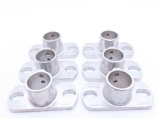 Hollaender 46-7 1-1/4 Speed-Rail Base Flange 1-1/4" Pipe Fits 1.66" OD Lot of 6