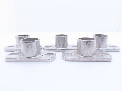 Hollaender 46-7 1-1/4 Speed-Rail Base Flange 1-1/4" Pipe Fits 1.66" OD Lot of 5